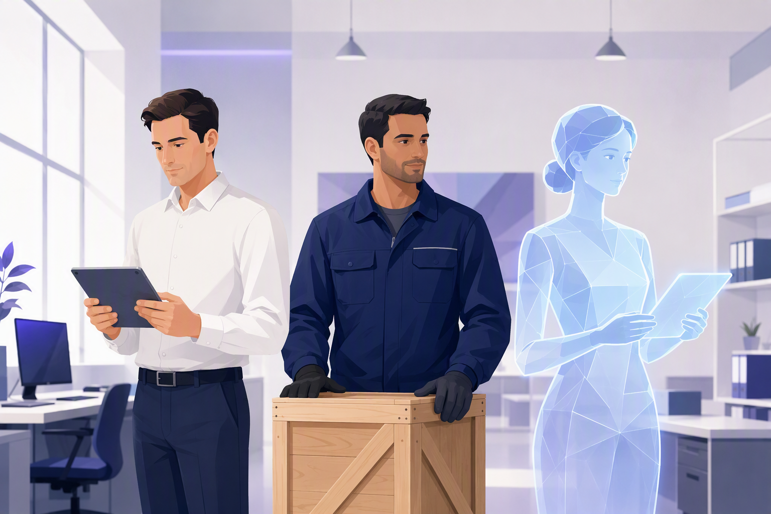 White collar, blue collar and virtual collar: three layers working in the same company